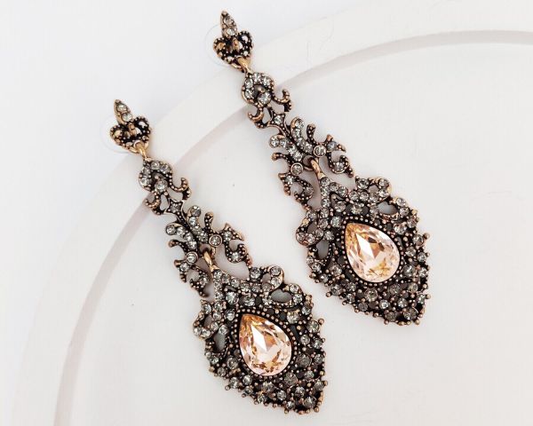 Earrings with Czech crystals