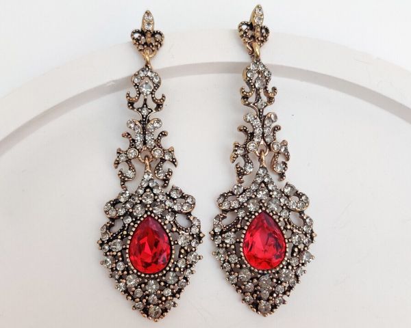 Earrings with Czech crystals