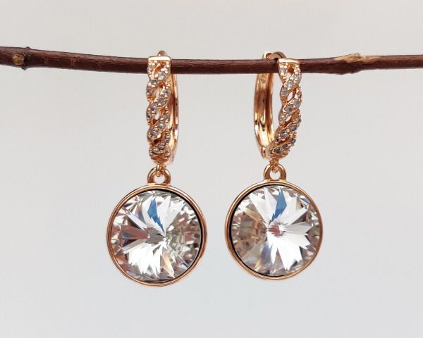 Earrings with Swarovski crystals