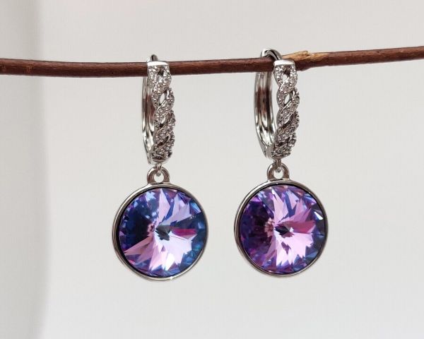 Earrings with Swarovski crystals