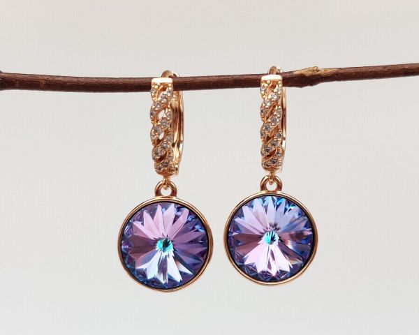 Earrings with Swarovski crystals