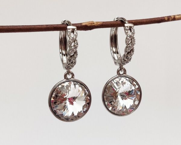 Earrings with Swarovski crystals