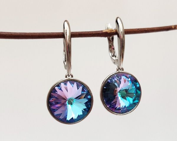 Earrings with Swarovski crystals