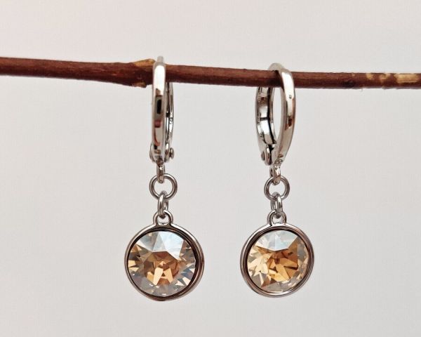 Earrings with Swarovski crystals