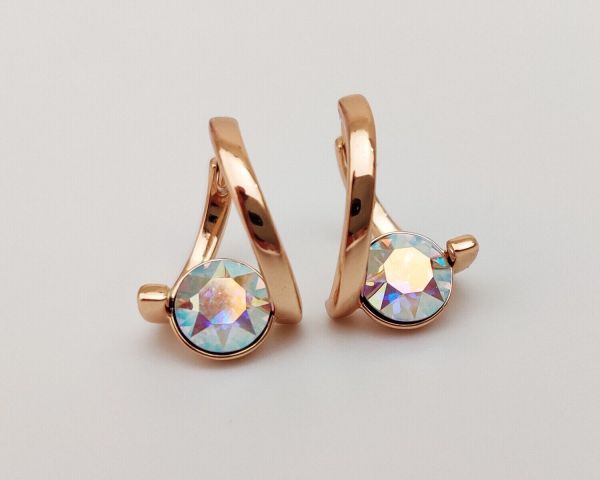 Earrings with Swarovski crystals