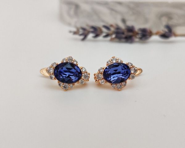 Earrings with Swarovski crystals