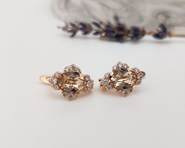 Earrings with Swarovski crystals