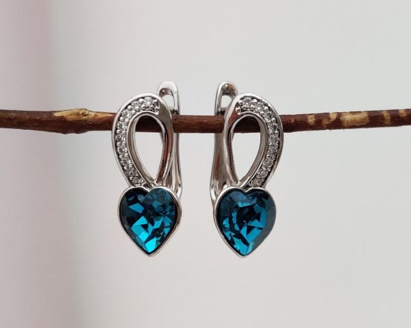 Earrings with Swarovski crystals