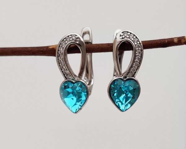 Earrings with Swarovski crystals