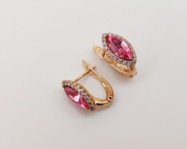 Earrings with Swarovski crystals