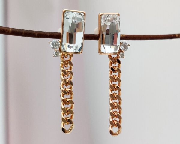 Earrings with Swarovski crystals