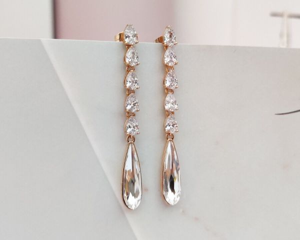 Earrings with Swarovski crystals