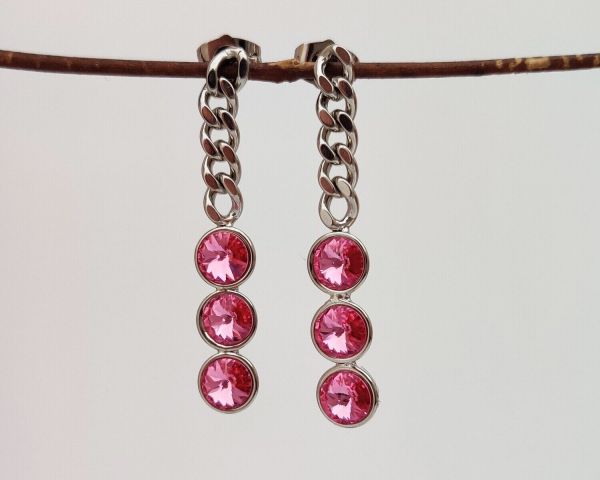 Earrings with Swarovski crystals