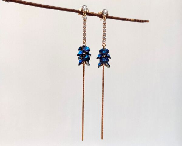 Earrings with Swarovski crystals