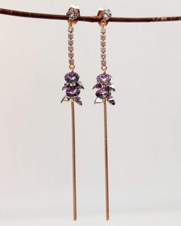 Earrings with Swarovski crystals