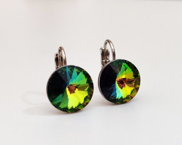 Earrings with Swarovski crystals