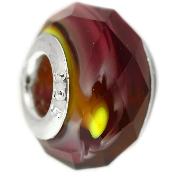 Charm bead, burgundy X 143