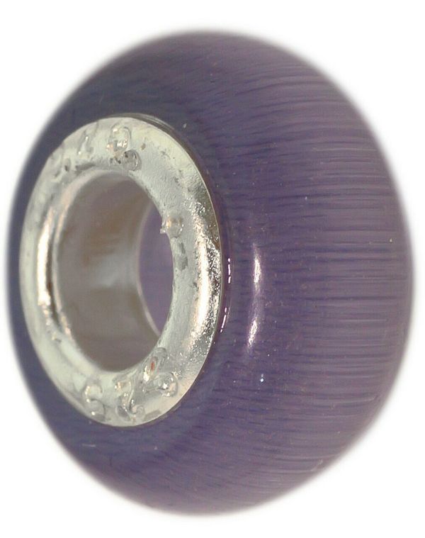 Charm Bead Cat's Eye Purple X 58