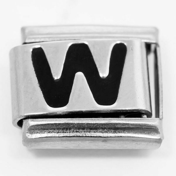 Link for stackable bracelets (Letter W)