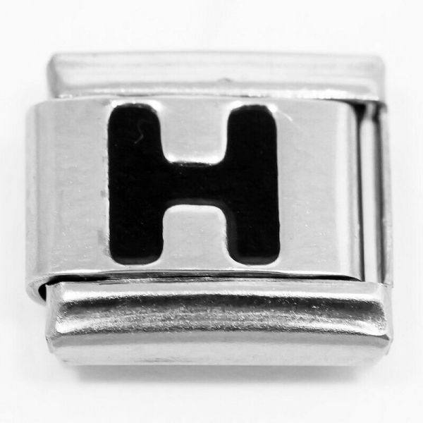 Link for stackable bracelets (Letter H)