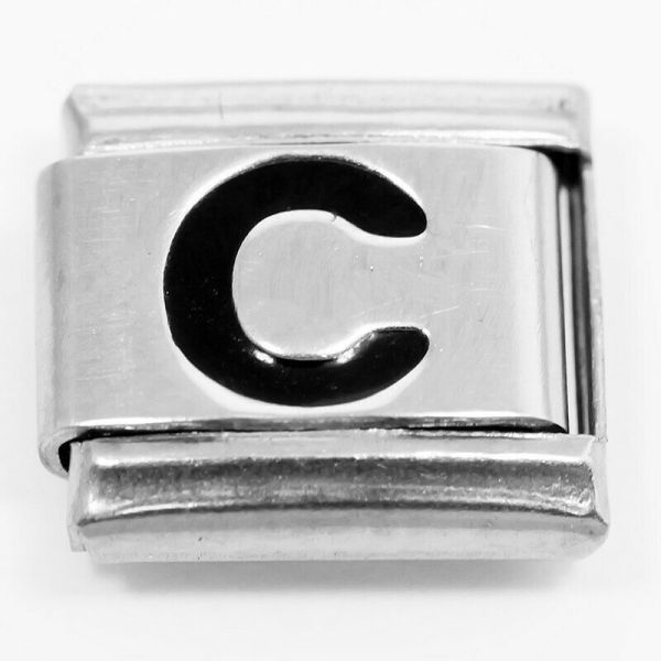 Link for stackable bracelets (Letter C)