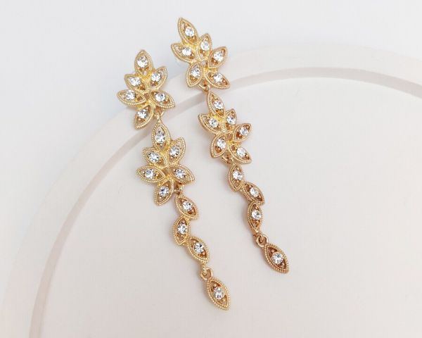 Earrings with Czech crystals