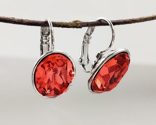 Earrings with Swarovski crystals