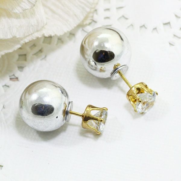 Earrings in Dior style E174200070 (1 cm)