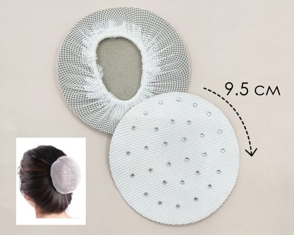 Hair net with rhinestones