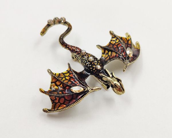 Flying Dragon Brooch Pendant