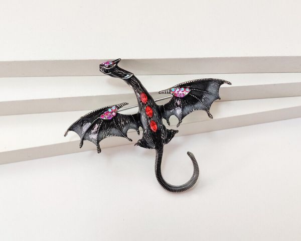 Flying Dragon Brooch Pendant