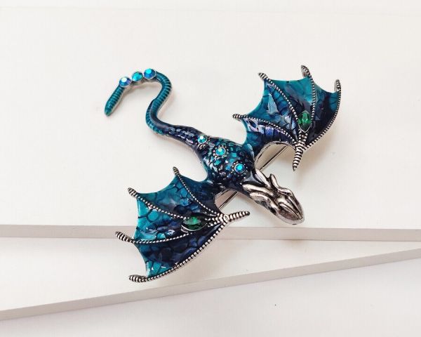 Flying Dragon Brooch Pendant