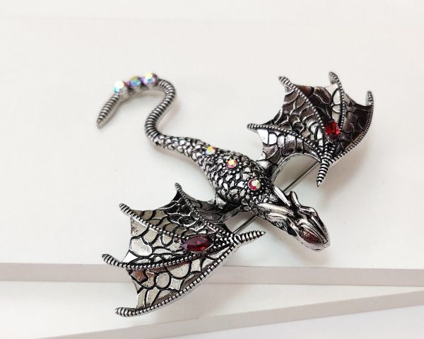 Flying Dragon Brooch Pendant