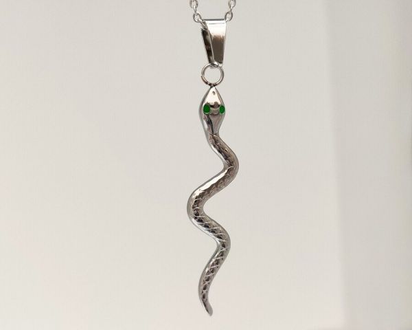 steel pendant on a chain