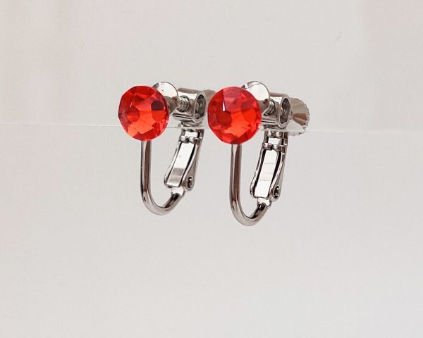 Clip-on earrings with Swarovski crystals