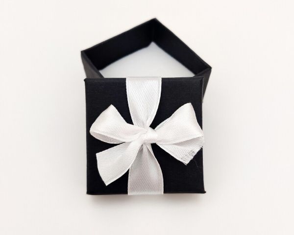 Gift box with ribbon