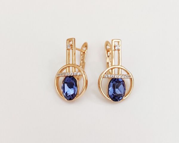 Earrings with Swarovski crystals