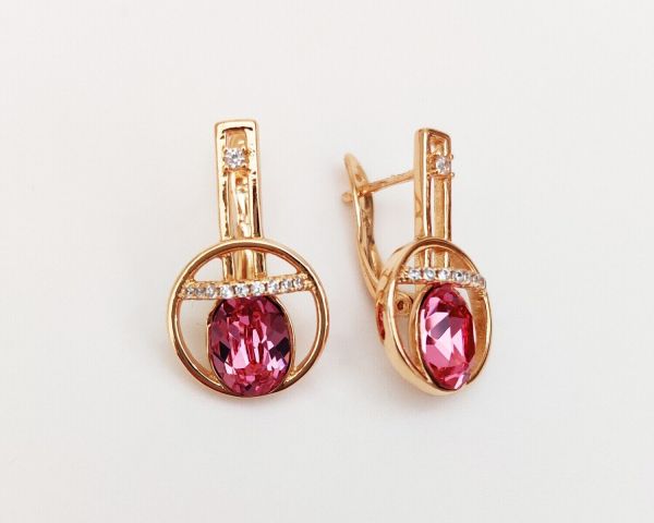 Earrings with Swarovski crystals