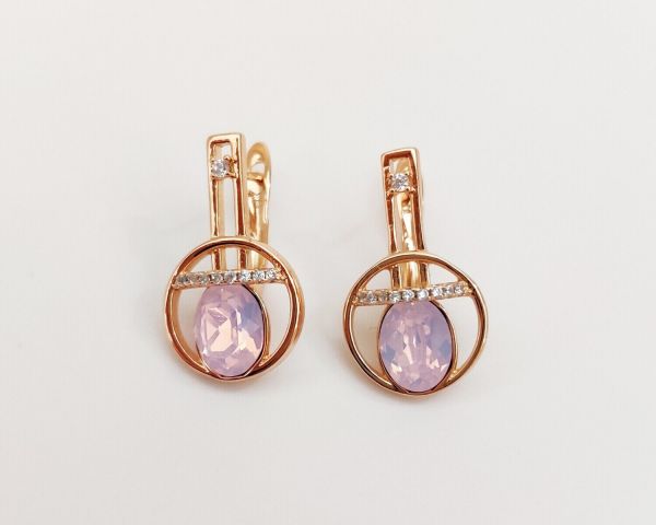 Earrings with Swarovski crystals