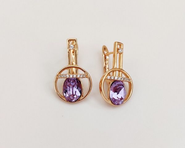 Earrings with Swarovski crystals