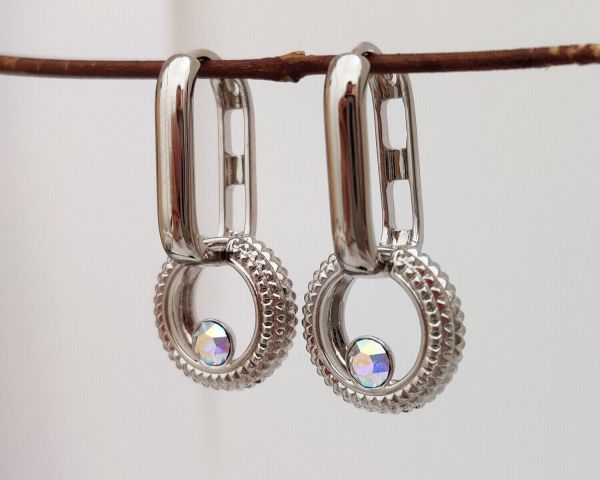 Earrings with Swarovski crystals