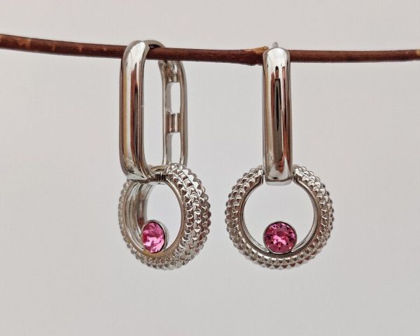 Earrings with Swarovski crystals