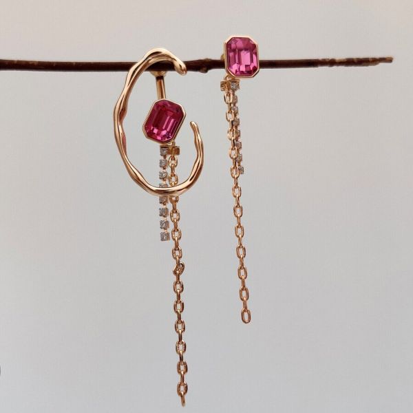 Earrings with Swarovski crystals