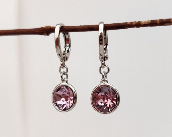 Earrings with Swarovski crystals