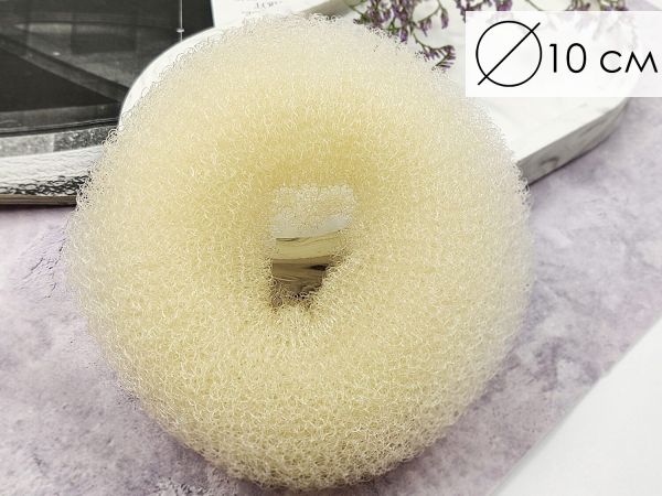 Hair donut Beige (10cm)