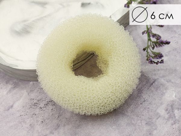 Hair donut Beige (6cm)