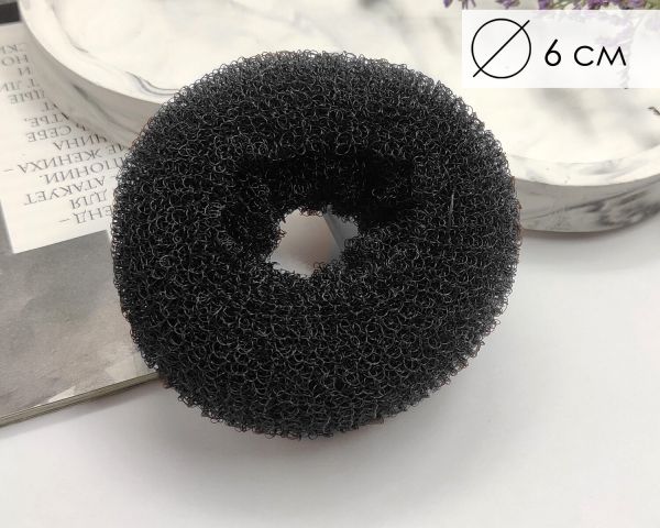 Hair Donut Black (6cm)