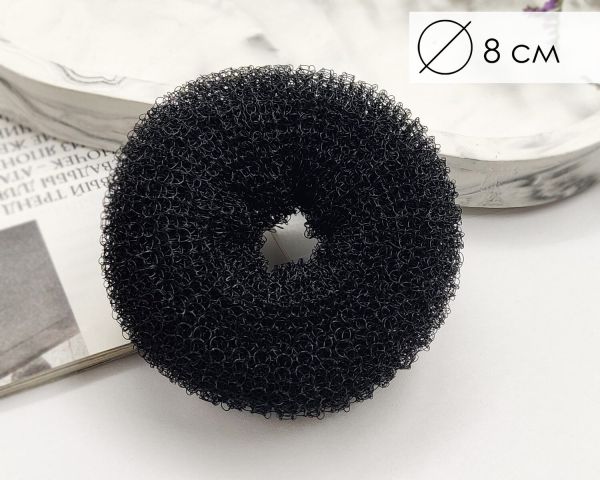 Hair Donut Black (8cm)