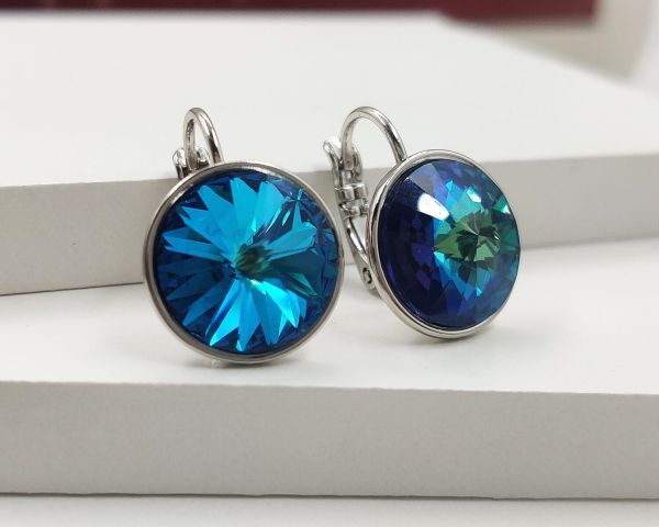 Earrings with Swarovski crystals