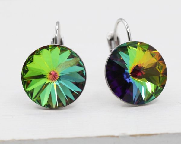 Earrings with Swarovski crystals